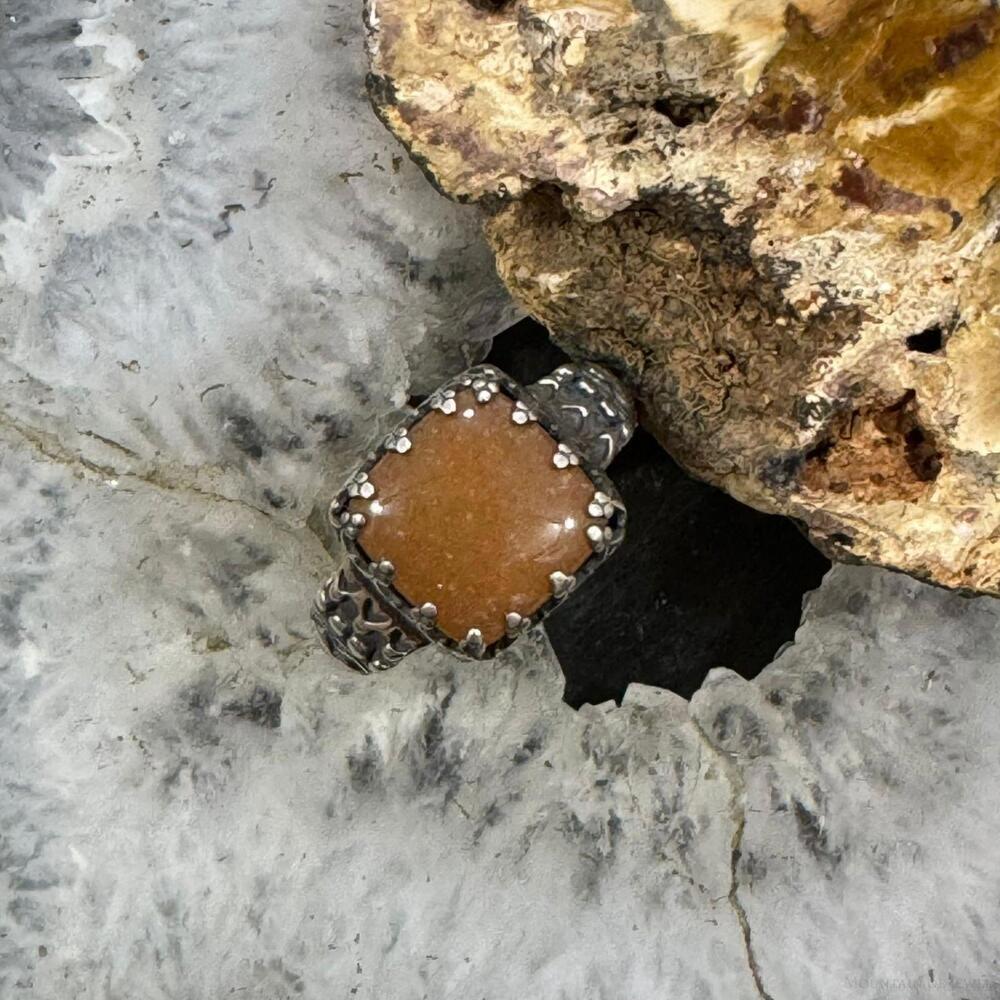 Carolyn Pollack Sterling Silver Square Jasper Decorated Ring Sz 6 & 8 For Women - Picture 2 of 10